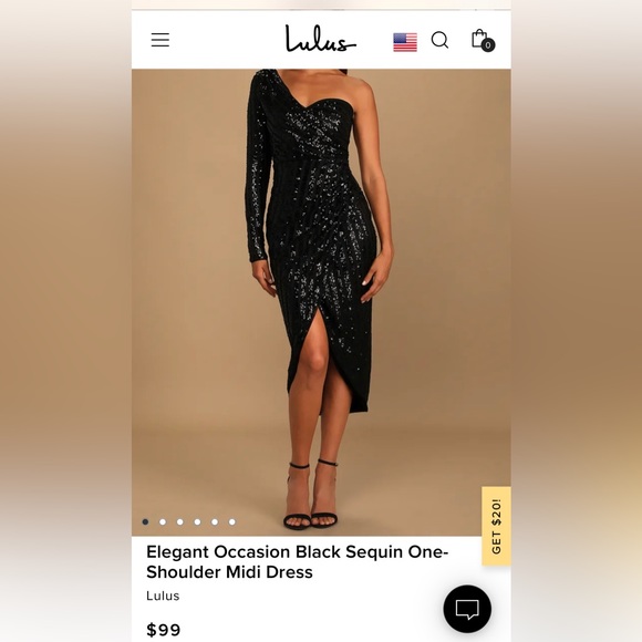 Lulus Dresses & Skirts - Lulu’s black sequin one shoulder dress. NWOT.